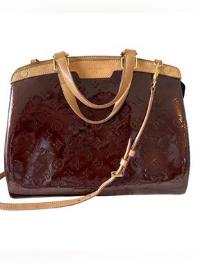 Louis Vuitton Burgundy Vernis Brea GM Handbag – Two-Way  Authentic w Entrupy COA